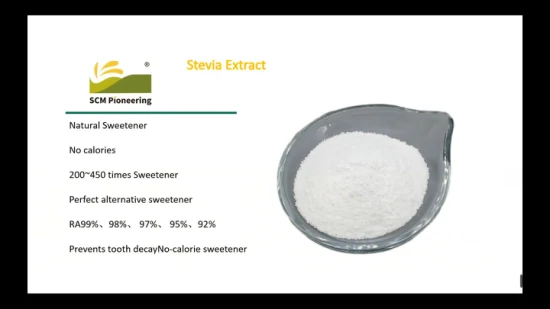 Edulcorante natural Esteviósido Extracto de Stevia (Ra99) Sin calorías Stevia Ra99