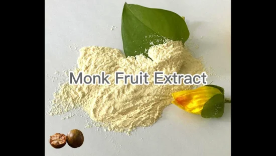 Extracto de Mogroside 50% Halal Approved Monk Fruit Extract Powder Luo Han Guo
